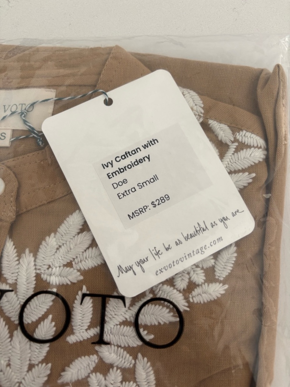 Ex Voto Ivy Caftan with Embroidery Dress NWT - Picture 5 of 8